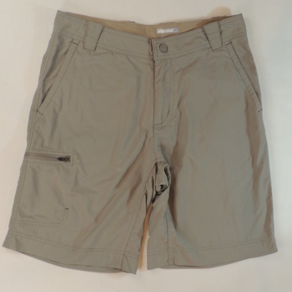 Marmot Men's Tan Shorts with Zipper Pockets Sz 30